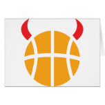 basketball devil greeting card