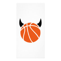 Basketball devil photo card