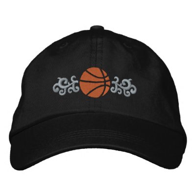 Basketball Embroidered Hat by pitneybowes
