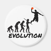Basketball Evolution Refrigerator Magnet
