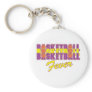 basketball fever purple and gold design key chains