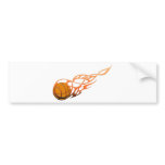 Basketball Flame Bumper Sticker