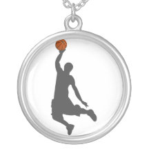 Basketball Fly Guy Personalized Necklace