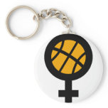 basketball girl female keychain