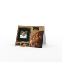 Basketball Graduation Thank You card