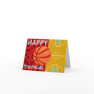 Basketball Happy Birthday Card by pixibition
