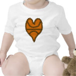 Basketball Heart Baby Bodysuit