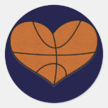 Basketball Heart Sticker