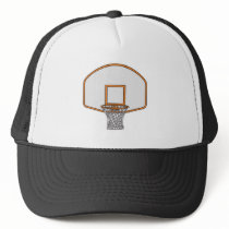 basketball hoop trucker hat
