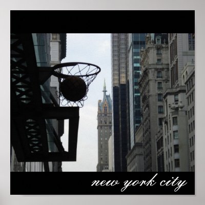 Basketball hoop in New York City. Posters by melissatx07