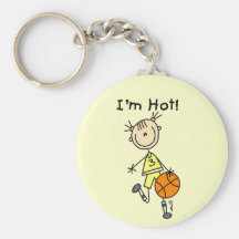Basketball I'm Hot T-shirts and Gifts Key Chain