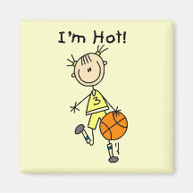 Basketball I'm Hot T-shirts and Gifts Fridge Magnets