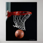 Basketball in Hoop Posters