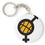 basketball male female icon keychain