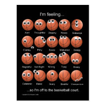 Basketball Moods Postcard