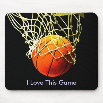 Basketball Mouse Pad - I Love This Game by made_in_atlantis