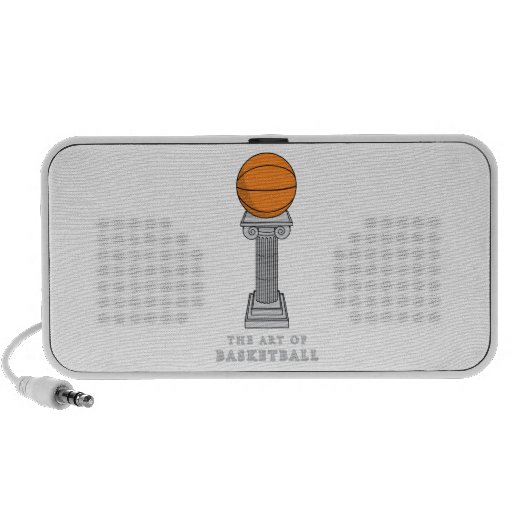 basketball on a pedestal art speaker