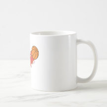 basketball on fire mug