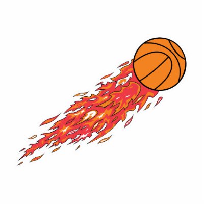 basketball on fire photo cut outs by doonidesigns