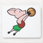 basketball pig mousepads