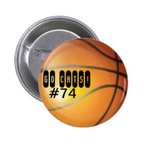 Basketball pin buttons
