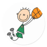 Basketball Player Getting Airborne Sticker