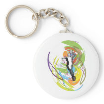 Basketball player illustration keychains