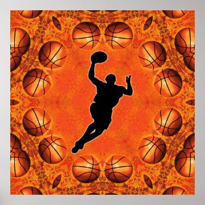 BASKETBALL PLAYER POSTER by dgpaulart