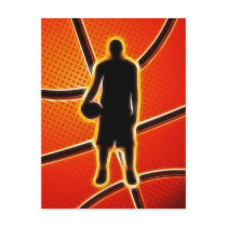 Basketball Player Silhouette Postcards