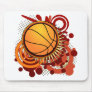 Basketball Punk Circles Red Mousepad