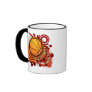 Basketball Punk Circles Red Mug