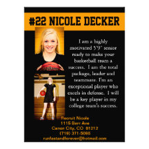 Basketball recruit mailer personalized invitation