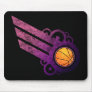 Basketball Retro Stripe Pink Mousepad