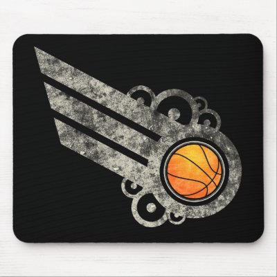 Basketball Retro Stripe Tan Mousepad by MugUSA
