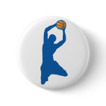 basketball silhouette pinback buttons