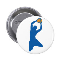 basketball silhouette pin