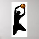 basketball silhouette posters