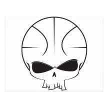 Basketball Skull Post Card