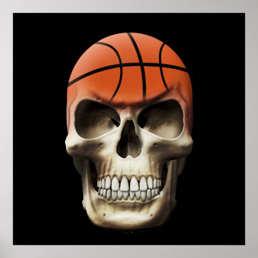 Basketball Skull Print