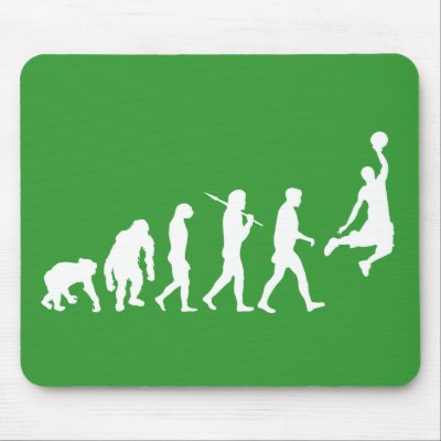 Basketball slam dunk evolution of basketball gift mousepad by Funkart