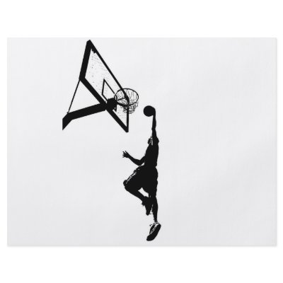 Basketball Slam Dunk Silhouette by graficallyminded