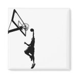 Basketball Slam Dunk Silhouette magnets
