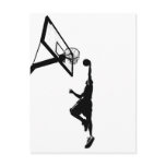 Basketball Slam Dunk Silhouette postcards