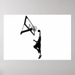 Basketball Slam Dunk Silhouette posters