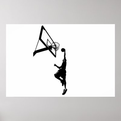 Basketball Slam Dunk Silhouette by graficallyminded