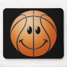 Basketball Smiley Face Mousemats
