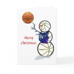 Basketball Snowman Christmas Cards