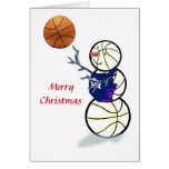 Basketball Snowman Christmas Cards