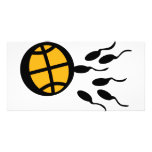 basketball sperm icon photo card