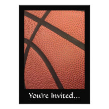 Basketball Sports Image Invites
